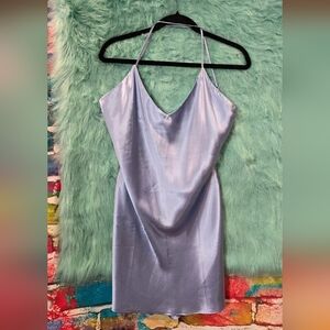 Victorias Secret Periwinkle Blue Vintage Babydoll Spagetti Strap Chemise Size S